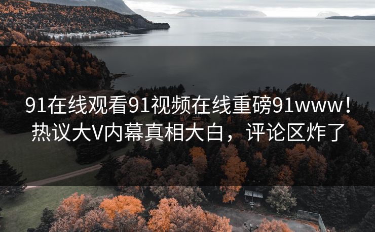 91在线观看91视频在线重磅91www！热议大V内幕真相大白，评论区炸了