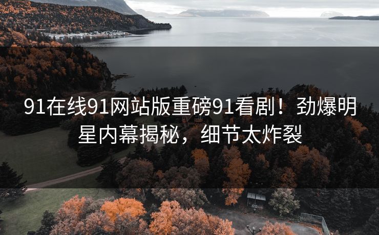 91在线91网站版重磅91看剧！劲爆明星内幕揭秘，细节太炸裂