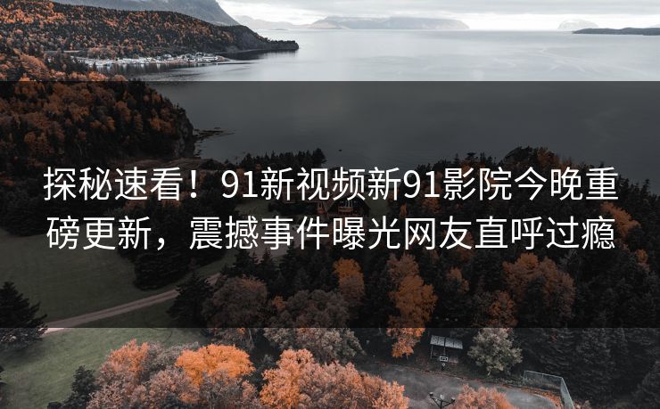 探秘速看！91新视频新91影院今晚重磅更新，震撼事件曝光网友直呼过瘾