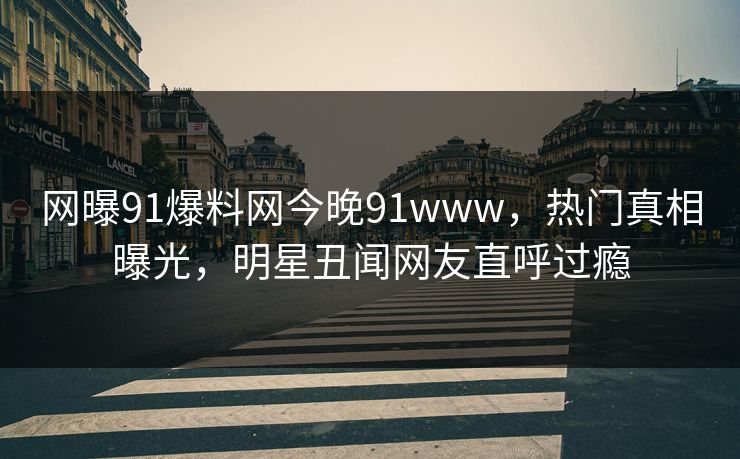 网曝91爆料网今晚91www，热门真相曝光，明星丑闻网友直呼过瘾